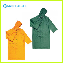 Durable Yellow PVC Polyester Rain Jacket